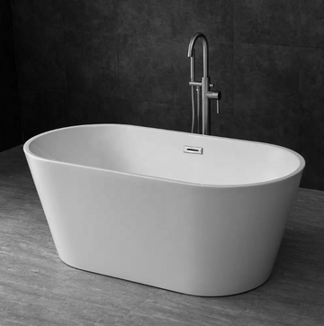 Greenwater Freestanding Acrylic Whirlpool Bathtub – Modern White Soaking Tub 1