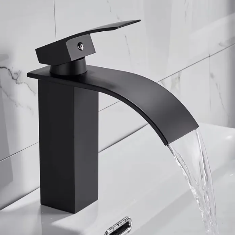 Greenwater Waterfall Basin Faucet – Chrome Brass Mixer Tap for Bathroom Vanity