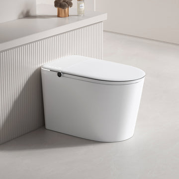 Luxury Smart Toilet with Auto Lid, Heated Seat, Bidet Wash & Foam Splash Guard | Greenwater S001